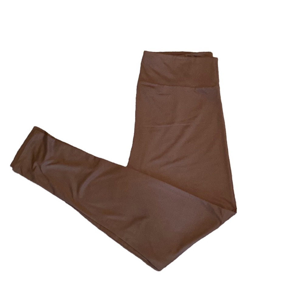 LuLaRoe brown colored leggings in women’s size TC (12-18)